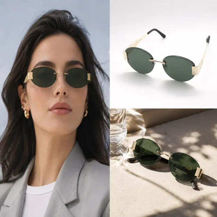 عینک آفتابی زنانه فریم لس بیضی CELINE - Image 2